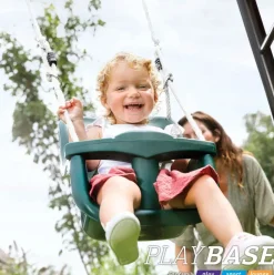 Aire de jeux avec siège bébé et balançoire caoutchouc - Playbase BERG Taille M