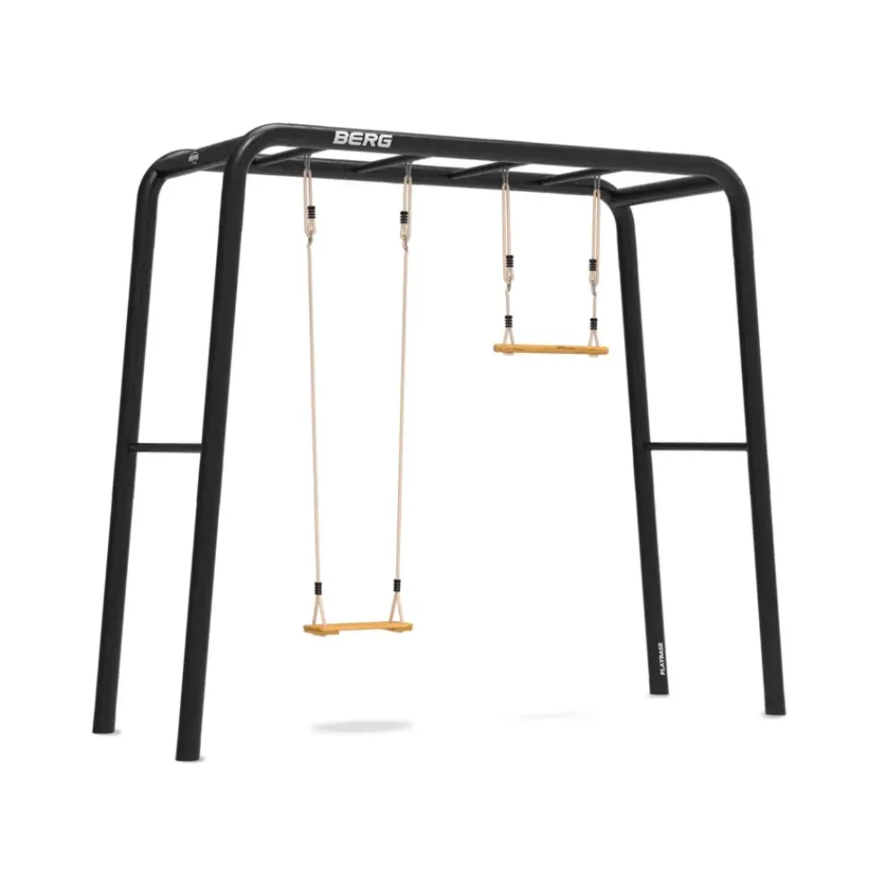 Aire de jeux métallique avec balançoire et trapèze - Playbase BERG Taille M
