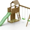 Aire de jeux avec bac à sable et 2 balançoires Boomer 3 de chez Fungoo