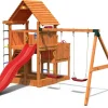 Aire de jeux Big Leader Move avec toboggan et 2 balançoires de Fungoo