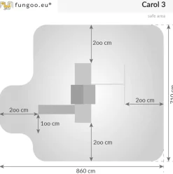 Aire de jeux en bois Carol3 avec toboggan et 1 balançoire de Fungoo