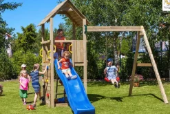 Aire de jeux en bois Carol1 avec toboggan et 1 balançoire de Fungoo