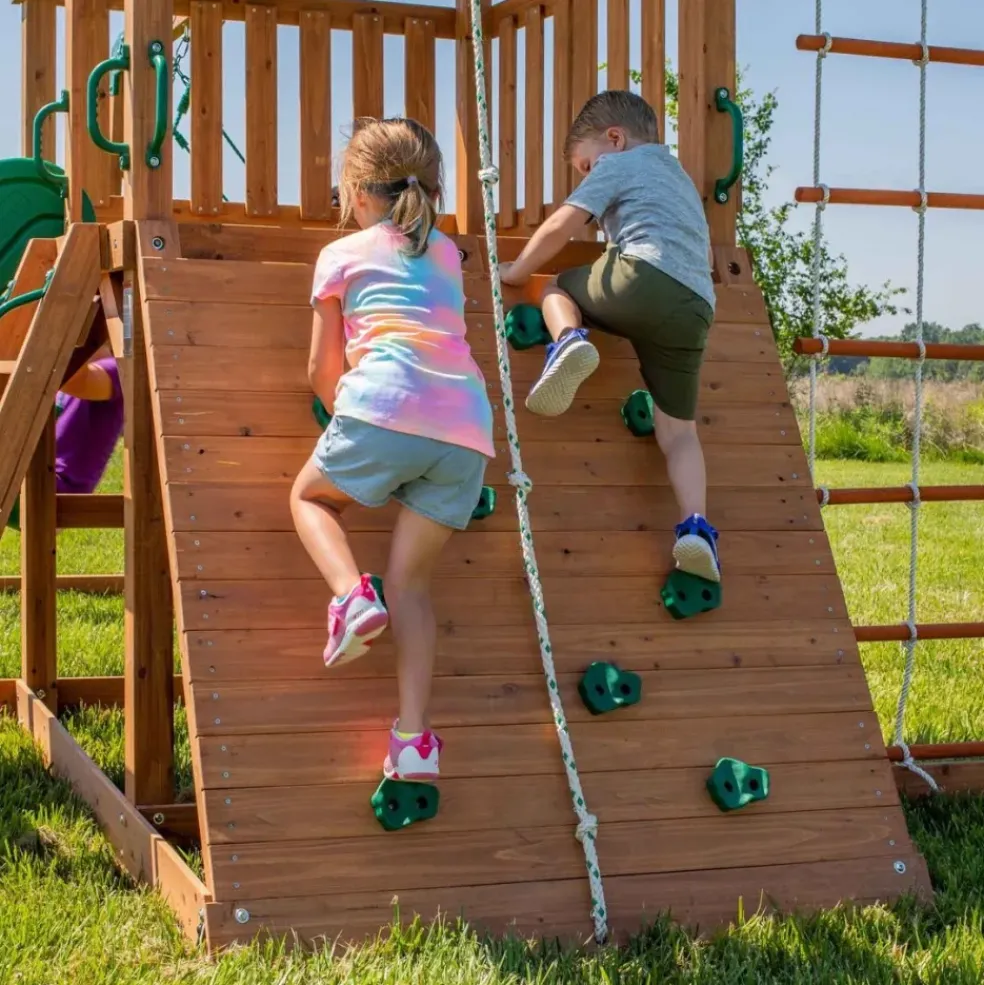 Aire de jeux en bois de cèdre pour 9 enfants Grayson Peak de Backyard