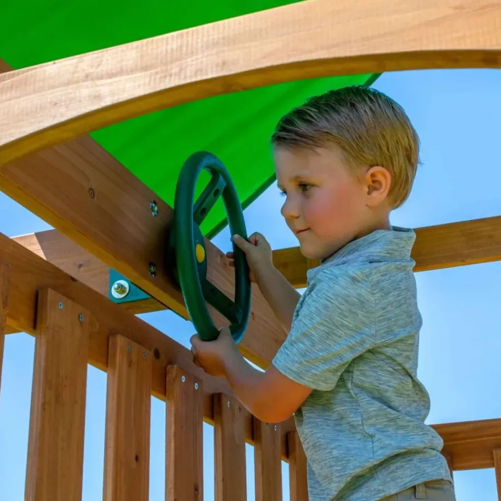 Aire de jeux en bois de cèdre pour 9 enfants Grayson Peak de Backyard