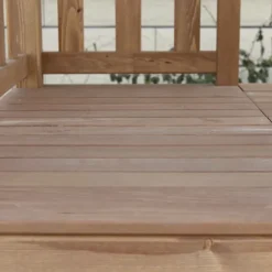 Aire de jeux en bois marron avec 2 balançoires et toboggan blanc Beach Tower Axi