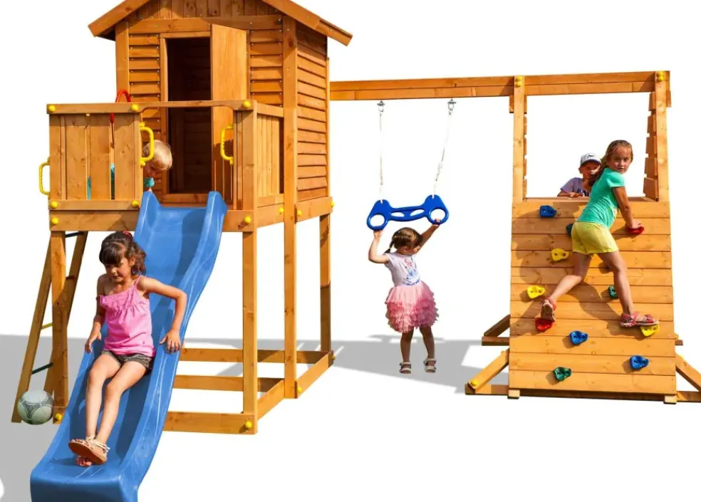 Aire de jeux en bois MyHouse Spider multifonctions de Fungoo