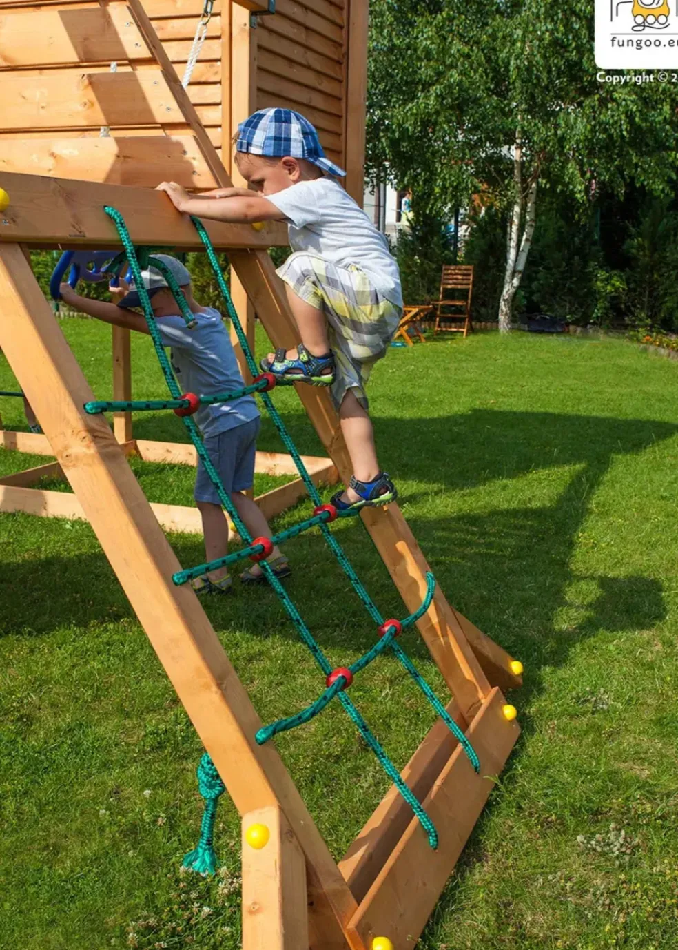 Aire de jeux en bois MyHouse Spider multifonctions de Fungoo