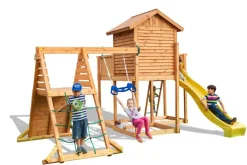 Aire de jeux en bois MySide Spider multifonctions de chez Fungoo