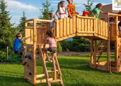 Aire de jeux en bois Rainbow Fortress Tip multiactivités de Fungoo