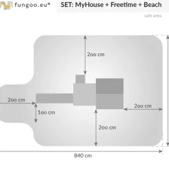 Aire de jeux MyHouse Free Time Beach avec maison et toboggan de Fungoo