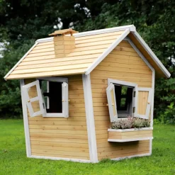 Alice Maisonnette en bois écologique brun/blanc Axi
