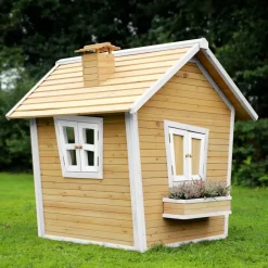 Alice Maisonnette en bois écologique brun/blanc Axi
