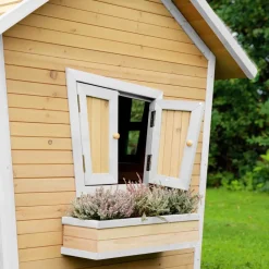 Alice Maisonnette en bois écologique brun/blanc Axi
