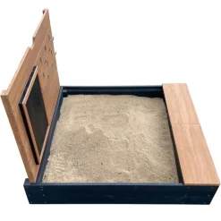 Bac à sable avec rangement en bois marron et anthracite Mandy d'AXI