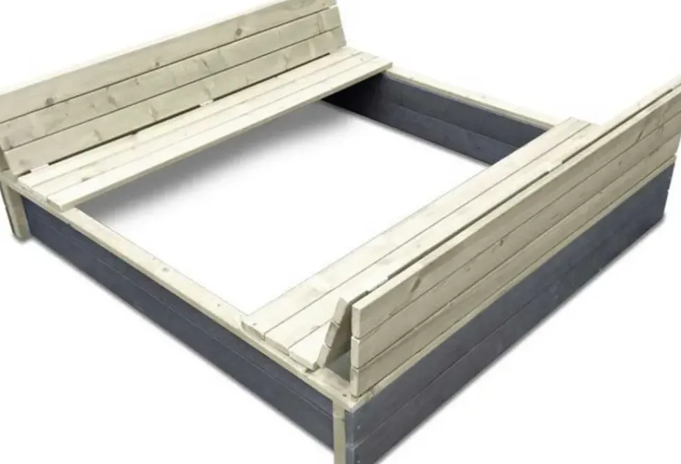 Bac à sable en bois avec bancs - Exit