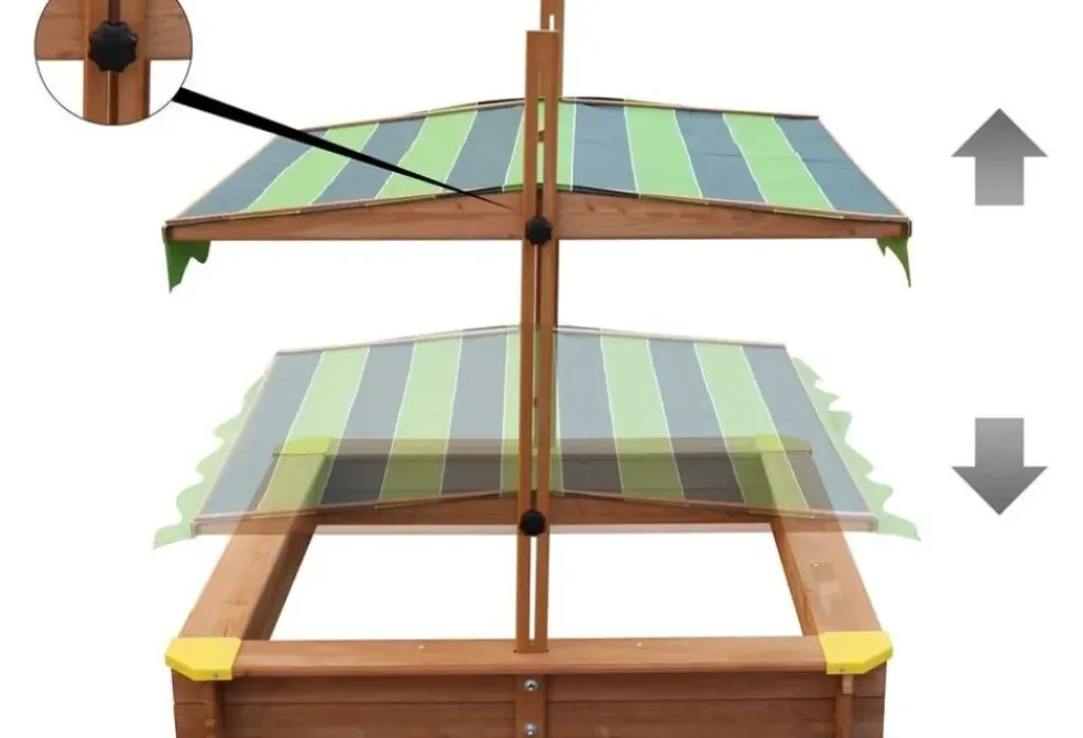 Bac à sable en bois Lily + toit parasol Axi