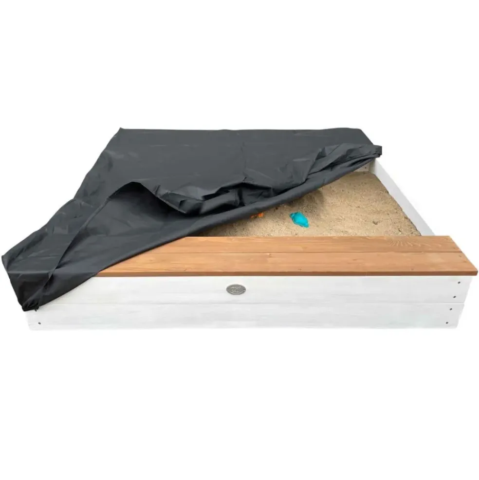 Bac à sable et espace de rangement en bois marron et blanc Evy d'AXI