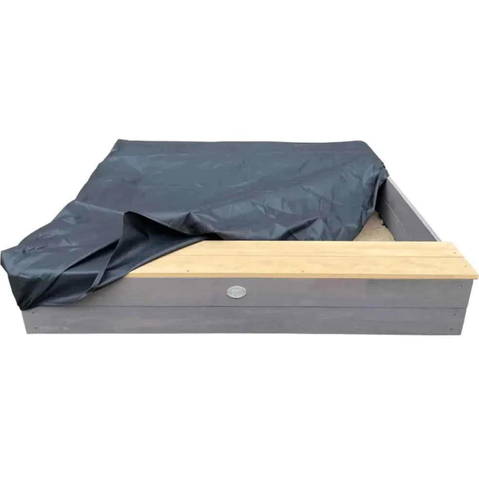 Bac à sable et espace de rangement en bois marron et gris Evy d'AXI