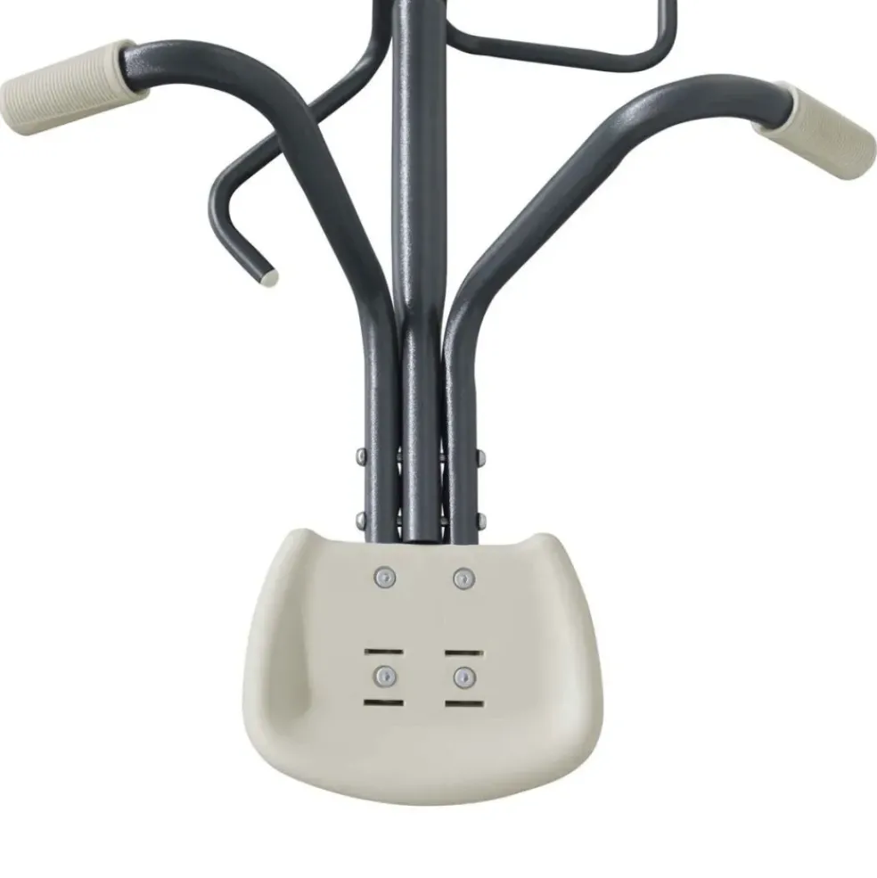 Balançoire double rotative 360° en métal anthracite et crème d'AXI