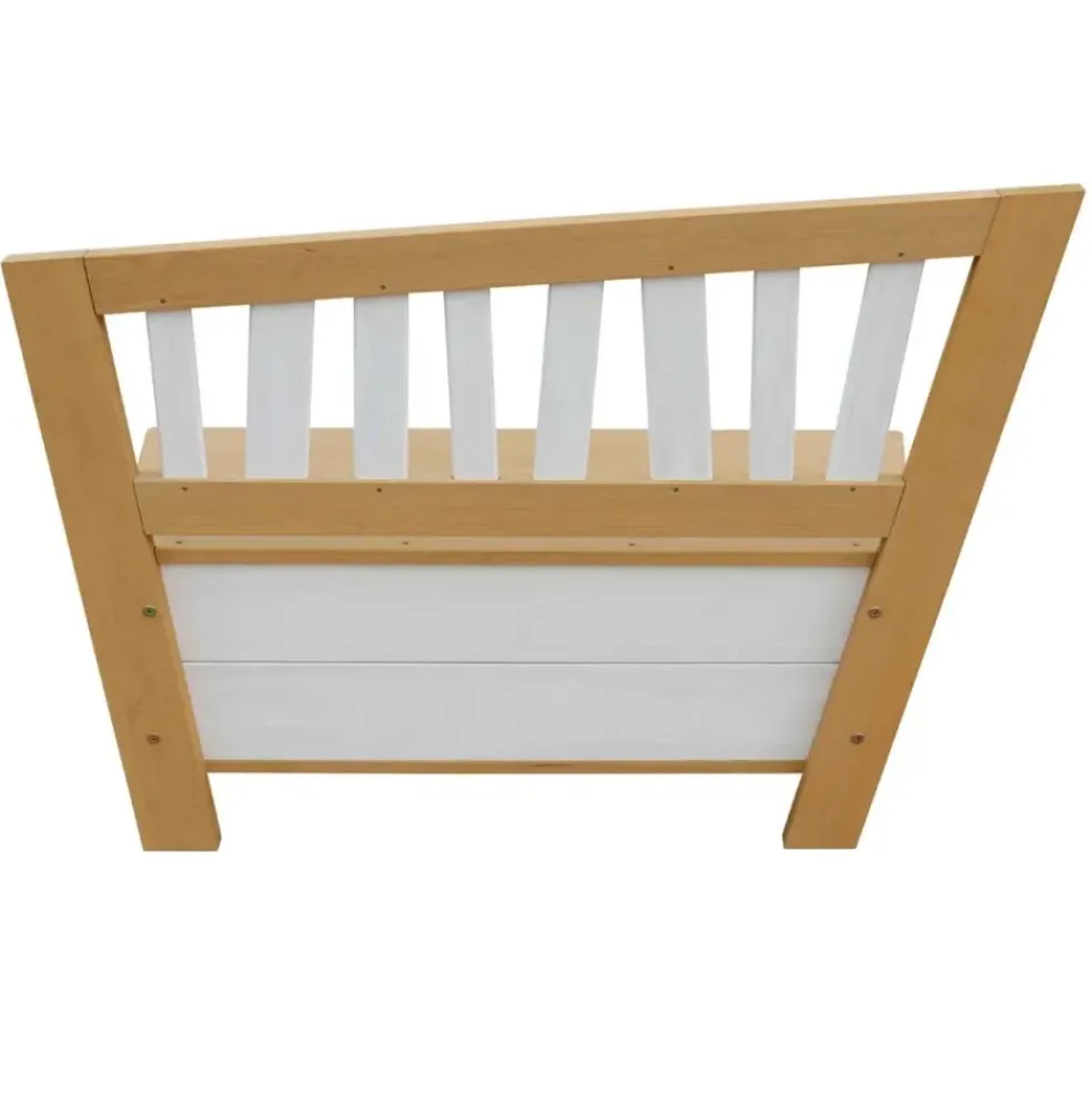 Banc de rangement en bois marron et blanc dès 3 ans Corky d'Axi