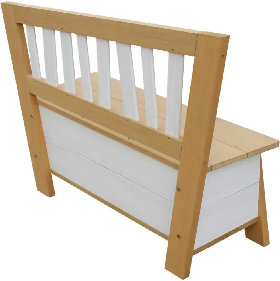 Banc de rangement en bois marron et blanc dès 3 ans Corky d'Axi