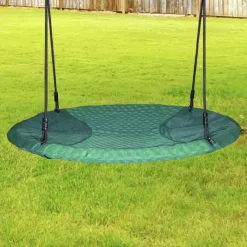 Beach Tower Axi - 1 balançoire nid rond et toboggan bleu