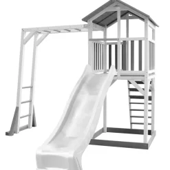 Beach Tower Axi avec échelle de singe et toboggan bleu