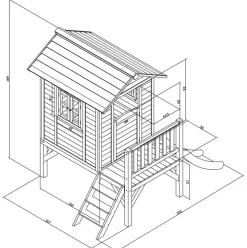 Cabane blanche sur pilotis Lodge XL - Sunny