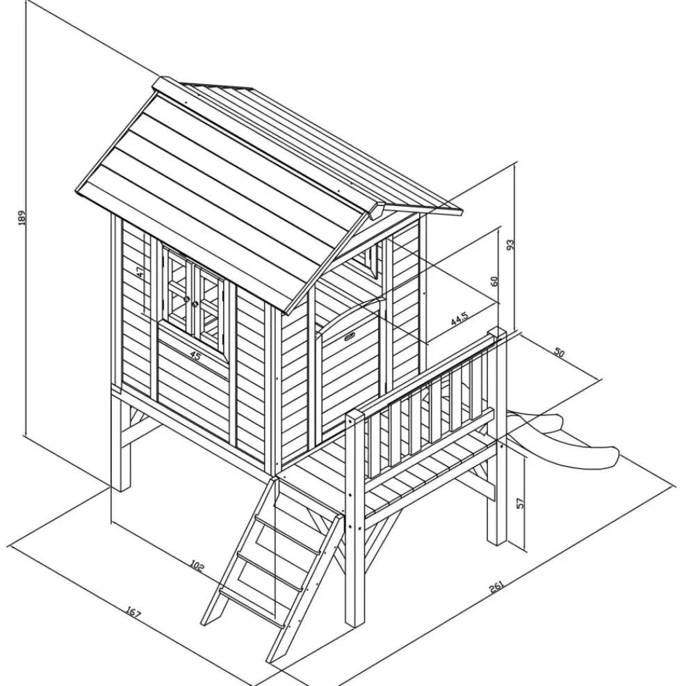 Cabane blanche sur pilotis Lodge XL - Sunny