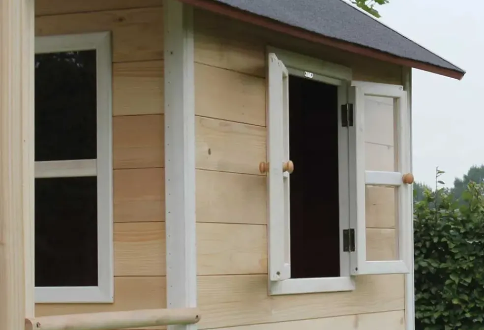 Cabane bois + toboggan Loft 500 Naturel - Exit