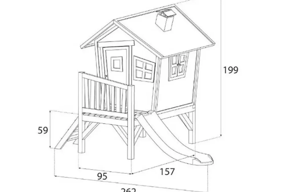 Cabane en bois sur pilotis Robin Axi