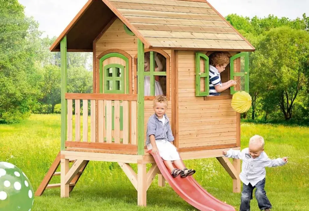 Cabane enfant en bois sur pilotis Tom Axi