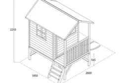 Cabane enfant sur pilotis verte Loft 300 - Exit