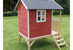 Cabane enfant sur pilotis rouge Loft 300 - Exit