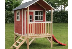 Cabane enfant sur pilotis rouge Loft 300 - Exit