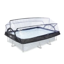 Dôme pour piscine rectangulaire transparent 220 x 150 cm EXIT