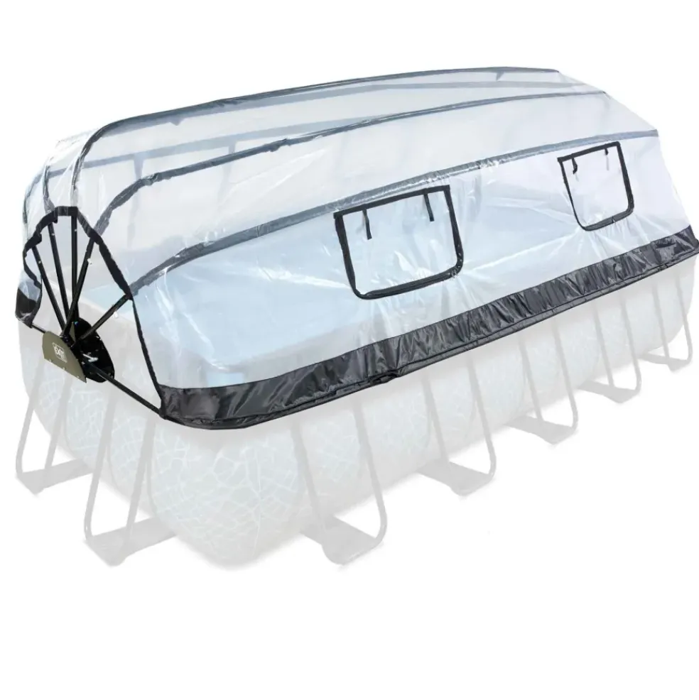 Dôme pour piscine rectangulaire transparent 540 x 250 cm EXIT
