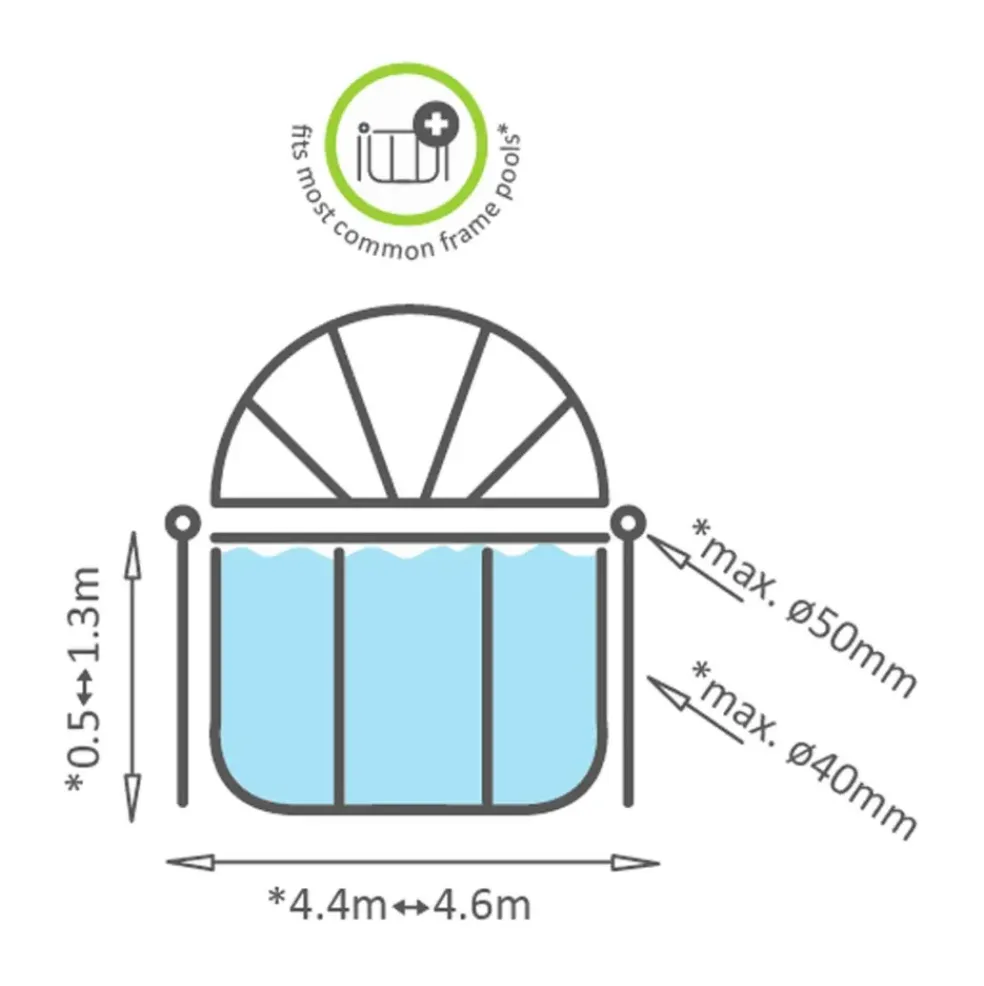 Dôme pour piscine rond transparent 450 cm EXIT