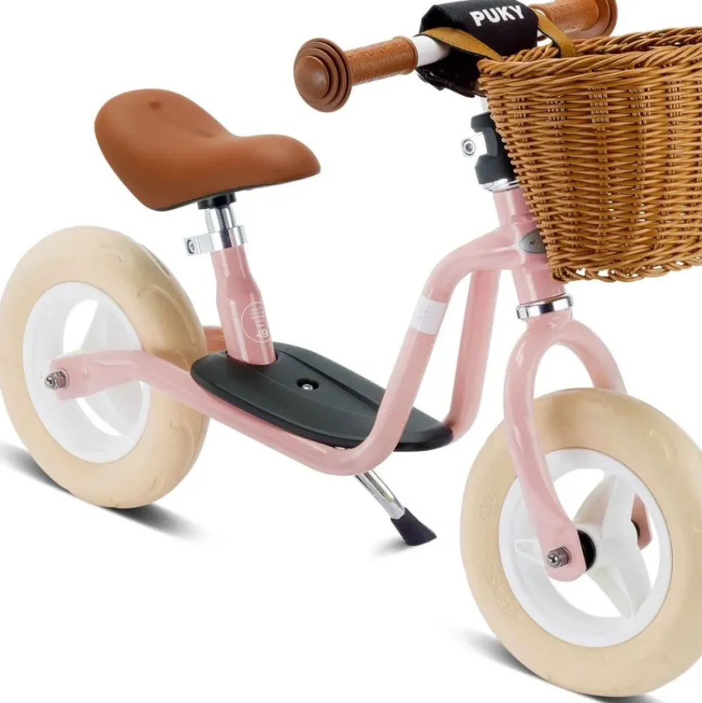 Draisienne rose avec béquille et panier dès 2 ans Puky LR Medium