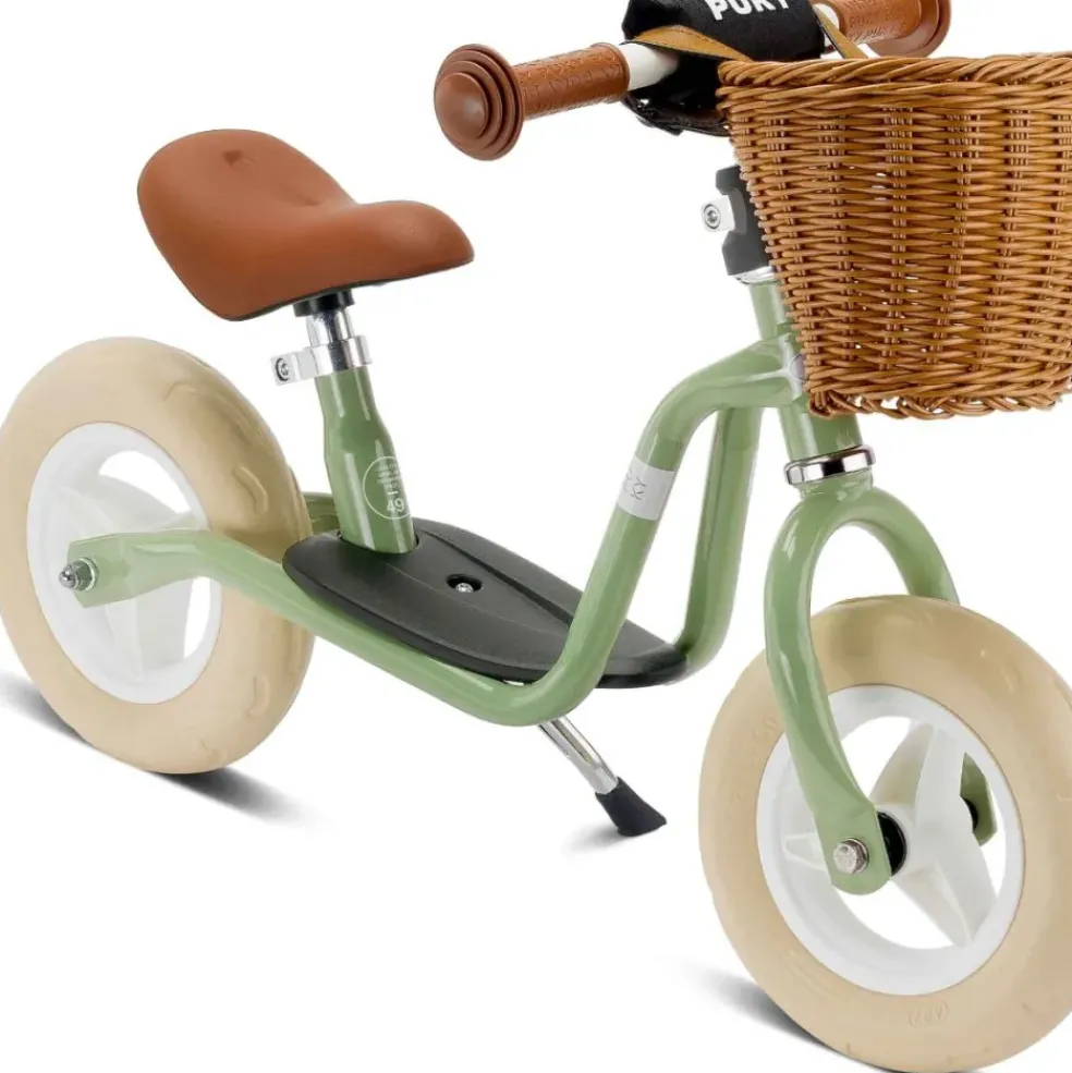 Draisienne verte avec béquille et panier dès 2 ans Puky LR Medium