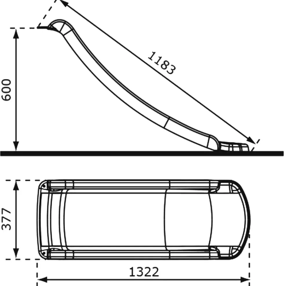 Glissière de toboggan Axi 118 cm violet
