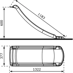 Glissière de toboggan Axi 118 cm blanc