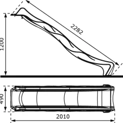 Glissière de toboggan Axi 2m28 - Vert