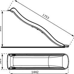 Glissière de toboggan verte Axi 175 cm