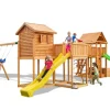 Grande aire de jeux Play Box multiactivités en bois de chez Fungoo