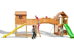 Grande aire de jeux Sized Plaza multiactivités en bois de chez Fungoo