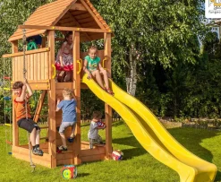 Grande aire de jeux Sized Plaza multiactivités en bois de chez Fungoo