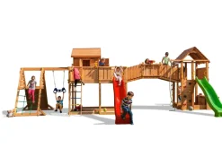Grande aire de jeux Spider Land multiactivités en bois de chez Fungoo