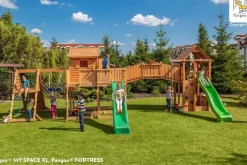 Grande aire de jeux Spider Land multiactivités en bois de chez Fungoo