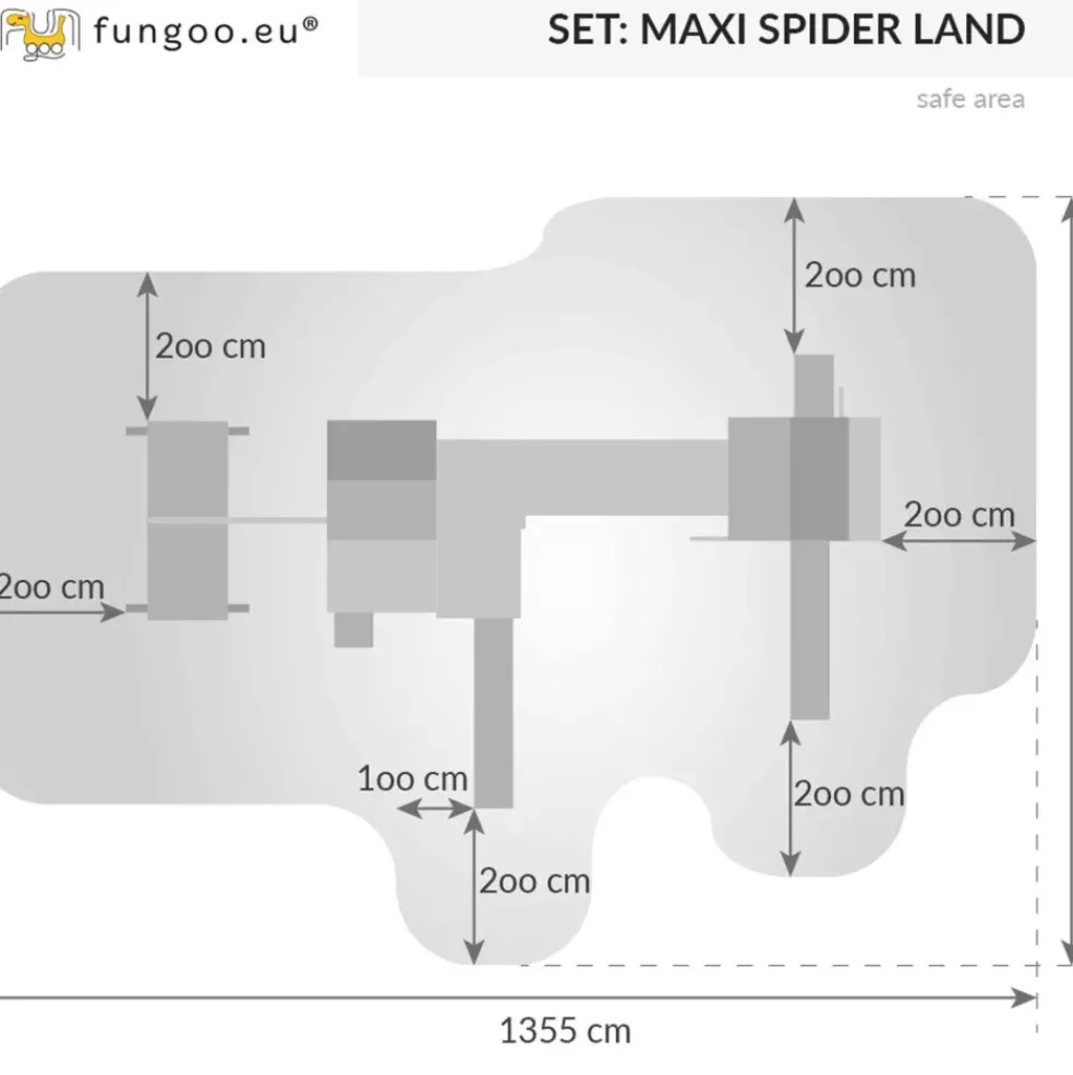 Grande aire de jeux Spider Land multiactivités en bois de chez Fungoo
